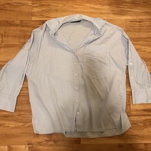 Zara Basics Oversized Button Up Blouse